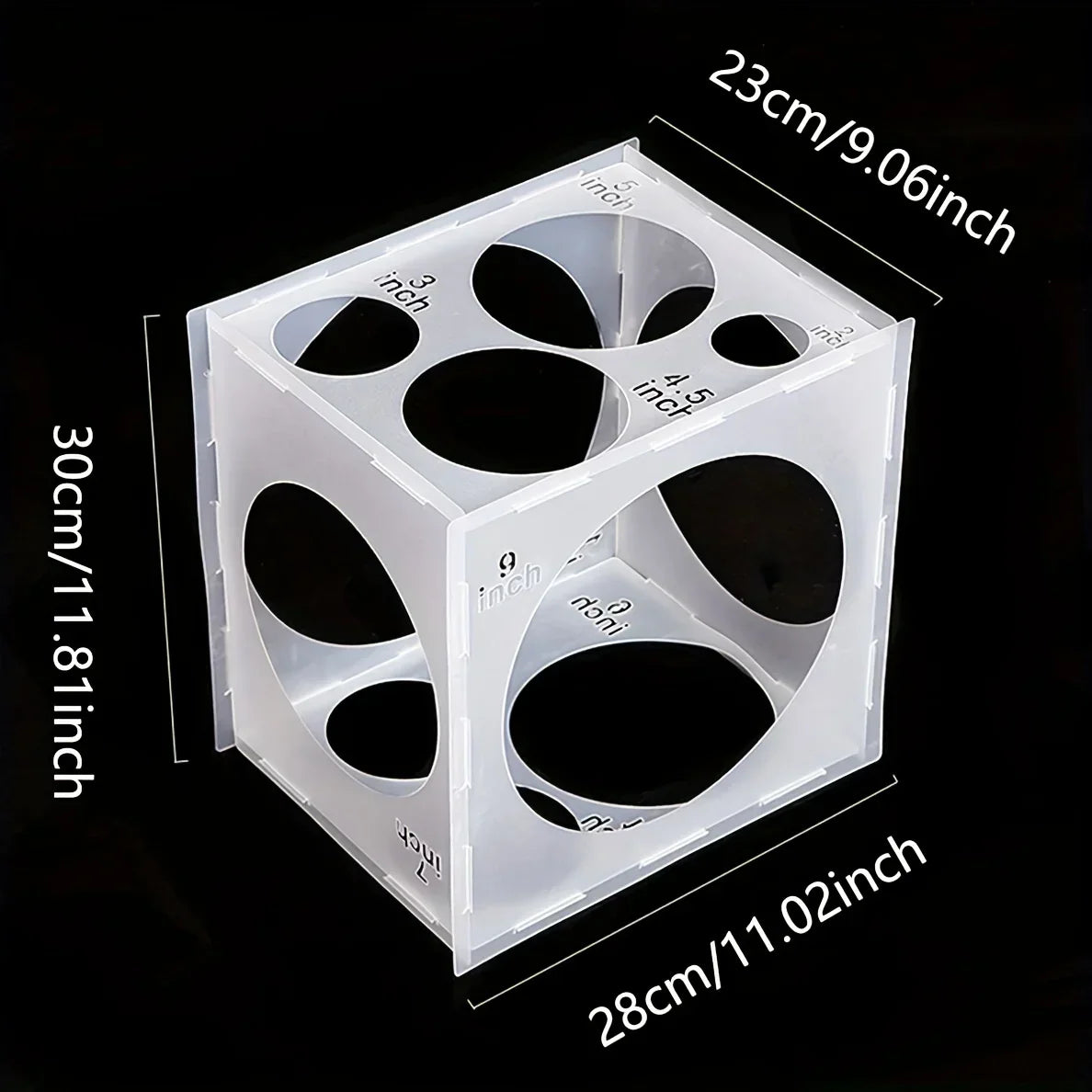 Cube de Mesure pour Ballons – Gonflage précis pour des décorations parfaites